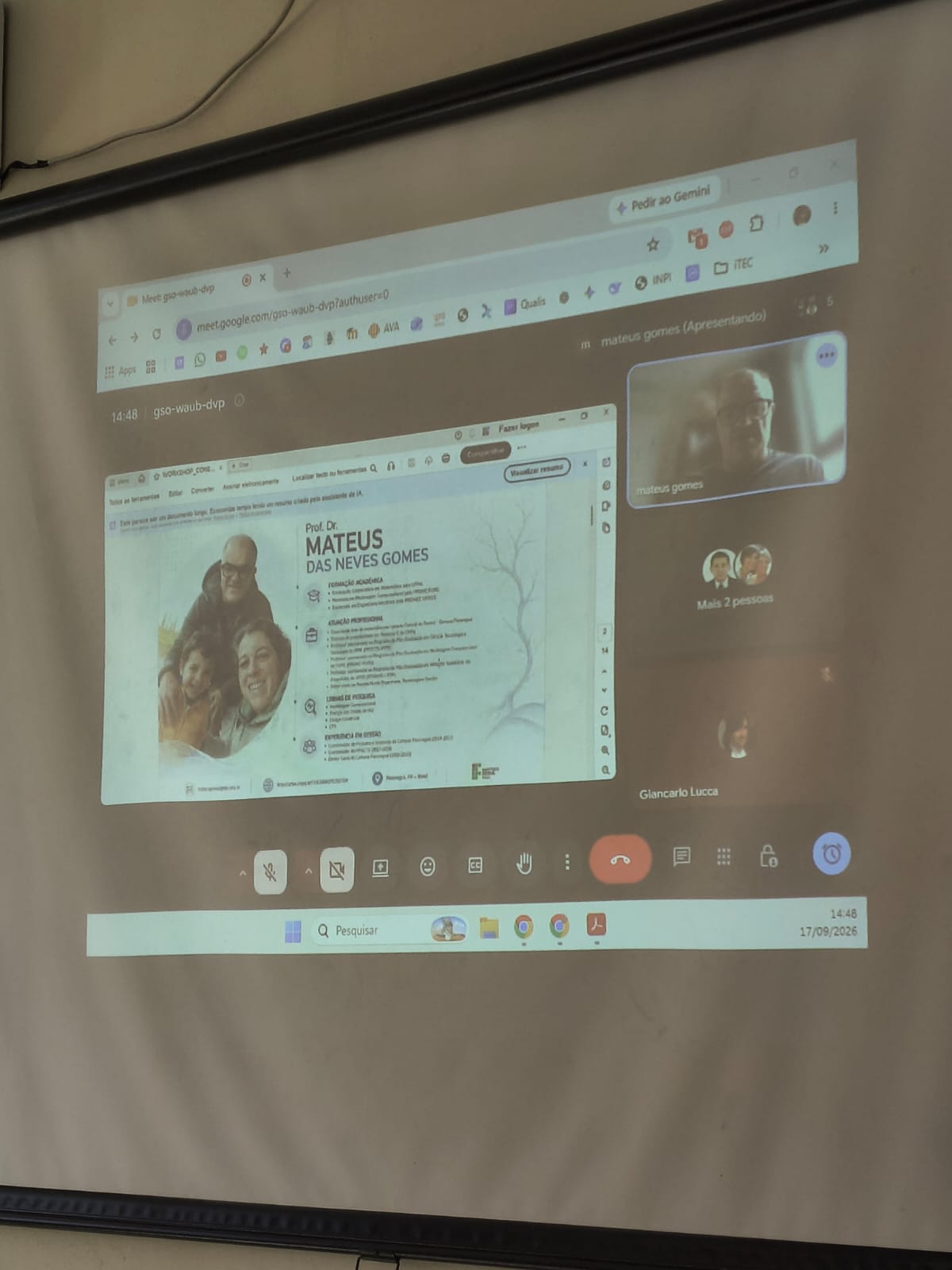 Apresentação de linhas de pesquisa do PPGMC