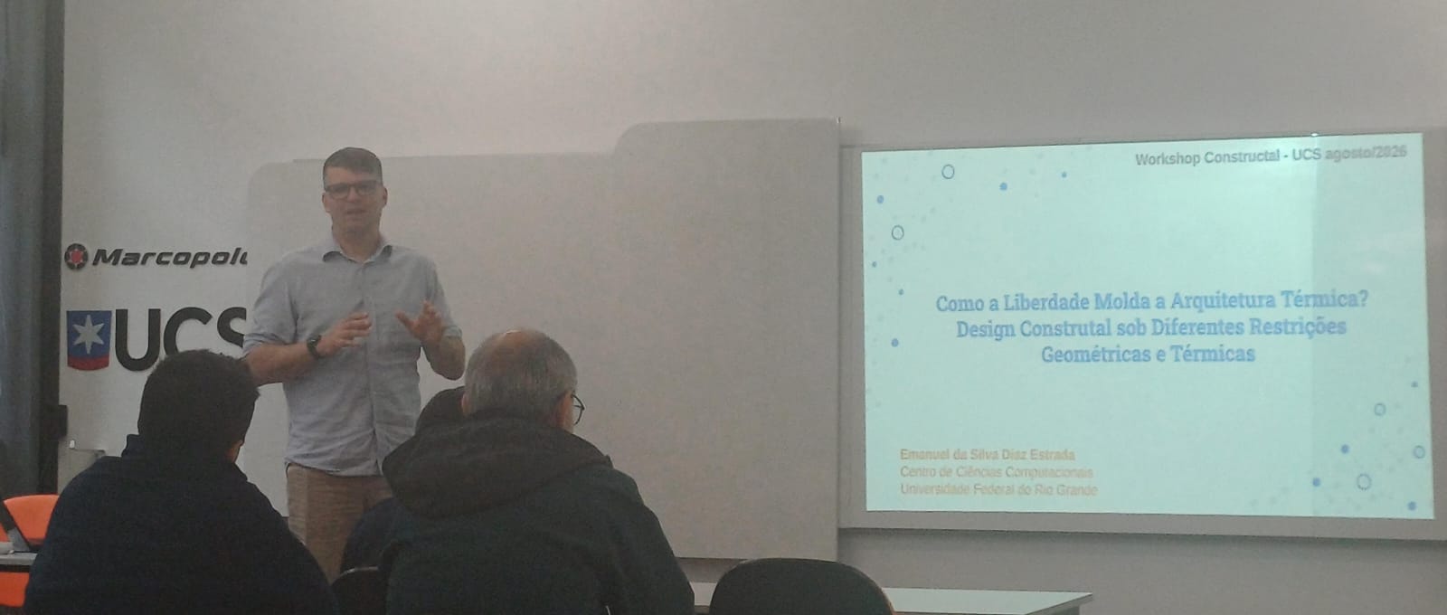 Prof. Emanuel da Silva Diaz Estrada no Workshop Construtal